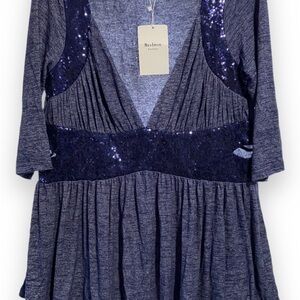 Nextmio Navy Sequin Dress‎